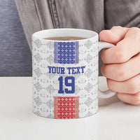 Custom Haiti Football Ceramic Mug National Flag Design - Wonder Print Shop