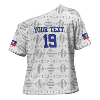 Custom Haiti Football Cross Shoulder Shirt National Flag Design - Wonder Print Shop