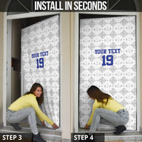 Custom Haiti Football Door Cover National Flag Design - Wonder Print Shop