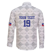 Custom Haiti Football Family Matching Long Sleeve Bodycon Dress and Hawaiian Shirt National Flag Design - Wonder Print Shop