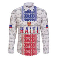 Custom Haiti Football Family Matching Off Shoulder Short Dress and Hawaiian Shirt National Flag Design - Wonder Print Shop