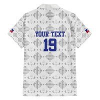 Custom Haiti Football Family Matching Puletasi and Hawaiian Shirt National Flag Design - Wonder Print Shop