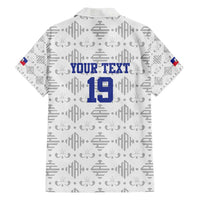 Custom Haiti Football Family Matching Short Sleeve Bodycon Dress and Hawaiian Shirt National Flag Design - Wonder Print Shop