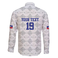 Custom Haiti Football Family Matching Short Sleeve Bodycon Dress and Hawaiian Shirt National Flag Design - Wonder Print Shop