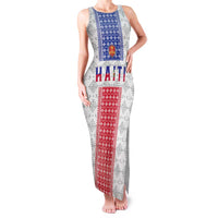 Custom Haiti Football Family Matching Tank Maxi Dress and Hawaiian Shirt National Flag Design - Wonder Print Shop