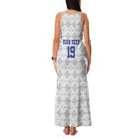 Custom Haiti Football Family Matching Tank Maxi Dress and Hawaiian Shirt National Flag Design - Wonder Print Shop