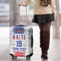 Custom Haiti Football Luggage Cover National Flag Design - Wonder Print Shop