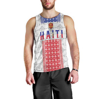Custom Haiti Football Men Tank Top National Flag Design - Wonder Print Shop