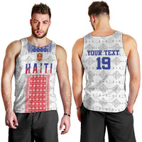 Custom Haiti Football Men Tank Top National Flag Design - Wonder Print Shop