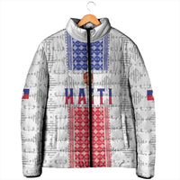 Custom Haiti Football Padded Jacket National Flag Design - Wonder Print Shop