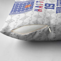 Custom Haiti Football Pillow Cover National Flag Design - Wonder Print Shop