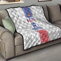Custom Haiti Football Quilt National Flag Design - Wonder Print Shop