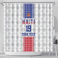 Custom Haiti Football Shower Curtain National Flag Design - Wonder Print Shop