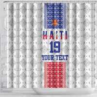 Custom Haiti Football Shower Curtain National Flag Design - Wonder Print Shop
