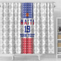 Custom Haiti Football Shower Curtain National Flag Design - Wonder Print Shop