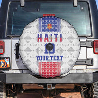 Custom Haiti Football Spare Tire Cover National Flag Design - Wonder Print Shop