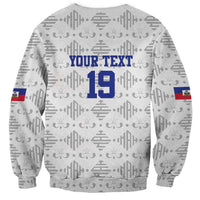 Custom Haiti Football Sweatshirt National Flag Design - Wonder Print Shop