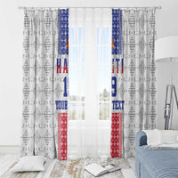 Custom Haiti Football Window Curtain National Flag Design - Wonder Print Shop