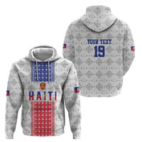 Custom Haiti Football Zip Hoodie National Flag Design - Wonder Print Shop