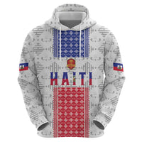 Custom Haiti Football Zip Hoodie National Flag Design - Wonder Print Shop