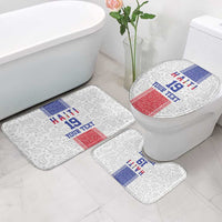 Custom Haiti Football Bathroom Set Paisley Flag Pattern Design - Wonder Print Shop
