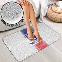 Custom Haiti Football Bathroom Set Paisley Flag Pattern Design - Wonder Print Shop