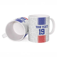 Custom Haiti Football Ceramic Mug Paisley Flag Pattern Design - Wonder Print Shop