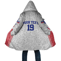 Custom Haiti Football Cloak Paisley Flag Pattern Design - Wonder Print Shop