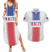 Custom Haiti Football Couples Matching Summer Maxi Dress and Hawaiian Shirt Paisley Flag Pattern Design - Wonder Print Shop