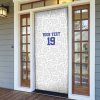 Custom Haiti Football Door Cover Paisley Flag Pattern Design - Wonder Print Shop