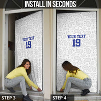 Custom Haiti Football Door Cover Paisley Flag Pattern Design - Wonder Print Shop