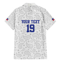 Custom Haiti Football Family Matching Mermaid Dress and Hawaiian Shirt Paisley Flag Pattern Design - Wonder Print Shop