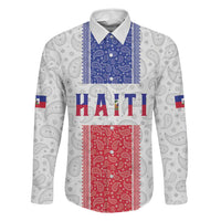 Custom Haiti Football Family Matching Off Shoulder Maxi Dress and Hawaiian Shirt Paisley Flag Pattern Design - Wonder Print Shop