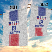 Custom Haiti Football Garden Flag Paisley Flag Pattern Design - Wonder Print Shop