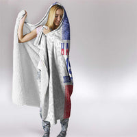 Custom Haiti Football Hooded Blanket Paisley Flag Pattern Design - Wonder Print Shop