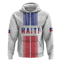 Custom Haiti Football Hoodie Paisley Flag Pattern Design - Wonder Print Shop