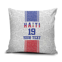 Custom Haiti Football Pillow Cover Paisley Flag Pattern Design - Wonder Print Shop
