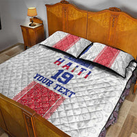 Custom Haiti Football Quilt Bed Set Paisley Flag Pattern Design - Wonder Print Shop
