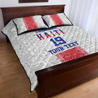 Custom Haiti Football Quilt Bed Set Paisley Flag Pattern Design - Wonder Print Shop