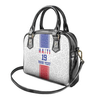 Custom Haiti Football Shoulder Handbag Paisley Flag Pattern Design - Wonder Print Shop
