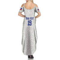 Custom Haiti Football Summer Maxi Dress Paisley Flag Pattern Design - Wonder Print Shop