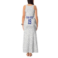 Custom Haiti Football Tank Maxi Dress Paisley Flag Pattern Design - Wonder Print Shop