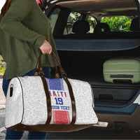 Custom Haiti Football Travel Bag Paisley Flag Pattern Design - Wonder Print Shop