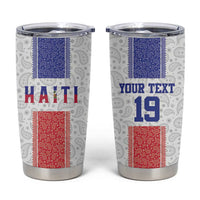 Custom Haiti Football Tumbler Cup Paisley Flag Pattern Design - Wonder Print Shop