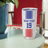 Custom Haiti Football Tumbler Cup Paisley Flag Pattern Design - Wonder Print Shop