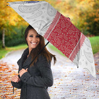 Custom Haiti Football Umbrella Paisley Flag Pattern Design - Wonder Print Shop