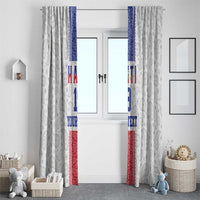 Custom Haiti Football Window Curtain Paisley Flag Pattern Design - Wonder Print Shop