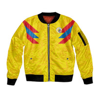 Colombia Rene Higuita Scorpion Kick Sleeve Zip Bomber Jacket Home Retro 1995 Goalkeeper Legend - Wonder Print Shop