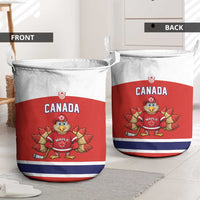 Canada Ice Hockey Laundry Basket Maple Leaf Turkey Mascot