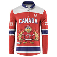 Canada Ice Hockey Custom Button Sweatshirt Maple Leaf Turkey Mascot